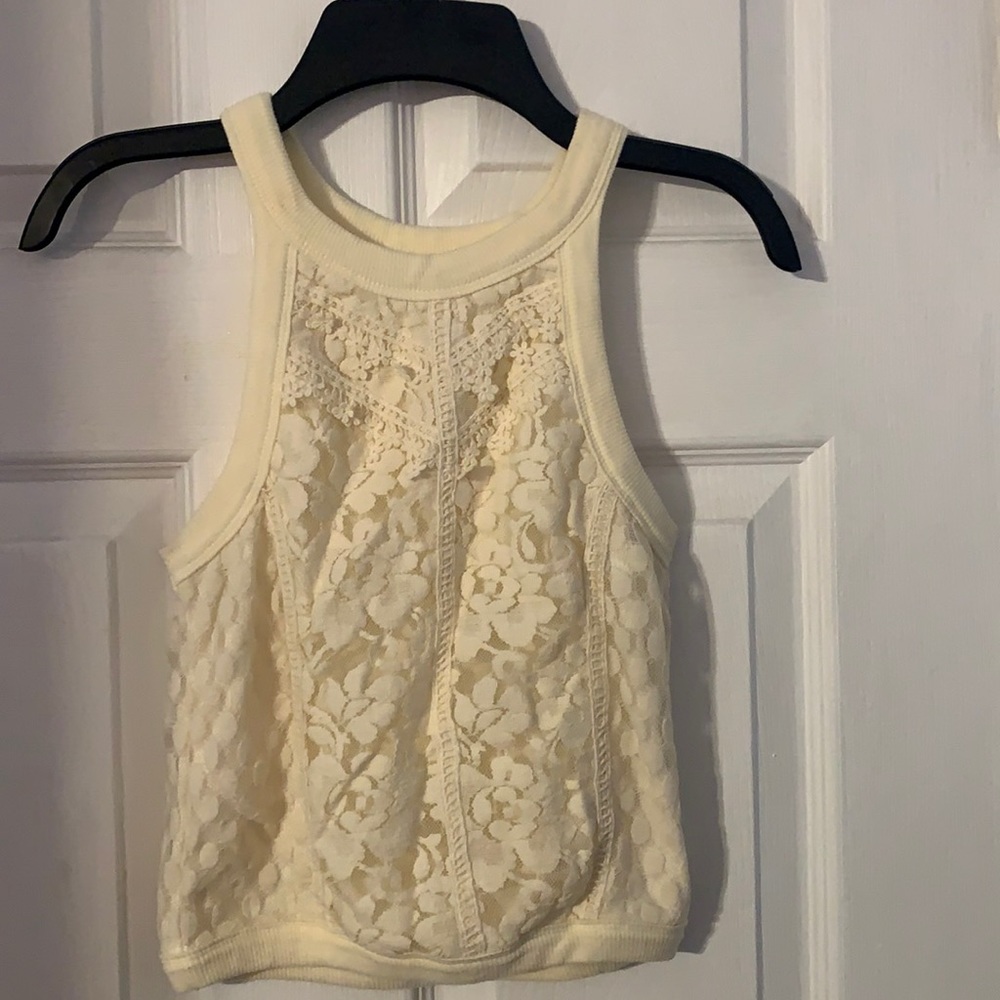 New! Taylor & Sage Crop Lace Tank Top